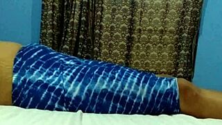 indian milf wife fucked by husband's friend in hotel, moaning