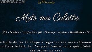 Saya letak seluar dalam saya untuk femdom Perancis penghinaan JOI CEI