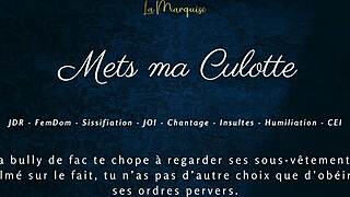 i put ma culotte for french femdom humiliation joi cei