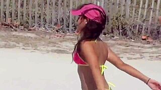 Unbelievable Awesome Young 18+ Girl In Micro Bikini On The Beach With Boyfriend's Relatives