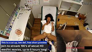 tampa university entrance physical - nikki star with close-up glasses masturbation patient fingering latex spreading curly florida nurse