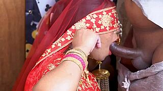 Indian step mom in costume roleplay gets tight pussy fucked by not son in quickie.
