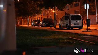 porn star valen pink conducts a street interview looking for a date among fans