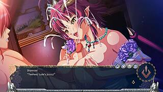 Greedy succubus gets nice cumshot in mouth