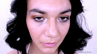 Elegant Shy Brunette In Modeling Audition Encounter