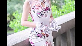 Helene Tw Jerk Off Challenge In Chinese Dress