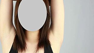 Japanese girl shows her armpit for fetish lovers.