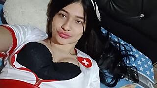 Universitaria Masturba Con Dildo En Traje De Bunny