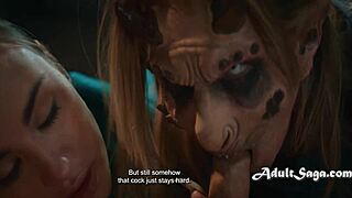 Tommy Pistol demands his penis back from Anna Claire Clouds and Ashley Lane in intense lactating threesome.