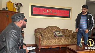 servant venezuelan blonde with big tits fucked by old man and his son debut