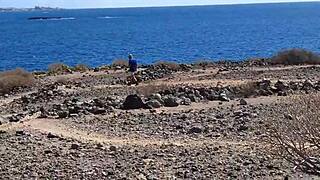 i'm a teen giving risky blowjob to my boyfriend. on a camping trip.