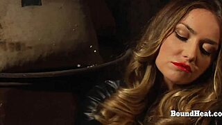 Bent Over Lesbian Slave on Her Knees Intensely Licking Mistress's Pussy to Orgasm