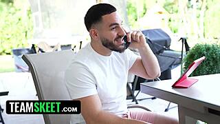 Eighteen Babysitter Gives Blowjob And Ball Licking