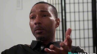 gorgeous blonde busty masseuse gives wet nuru massage to black client