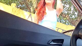 risky public masturbation in miniskirt?