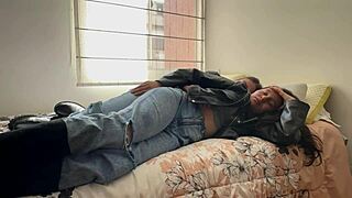 Two lesbians fuck in leather boots?