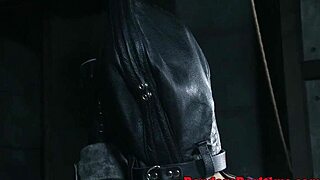 Inked submissive experiences domination with toys