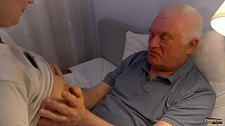 Beautiful Irina Cage Rides Two Old Cocks And Takes Cumshot