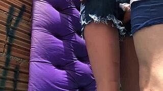 Eating the married woman's ASS in the favela with sex toy