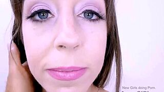 why does this cute teen model swallow at her audition?