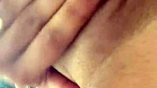 Apolonia is very horny and takes the opportunity to touch her tight area