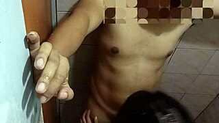 Asian hot sex in the bathroom with missionary and doggystyle