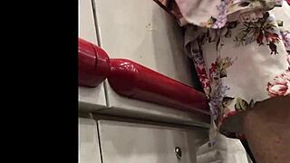 in the store, a hot granny gets spied on with upskirt views.