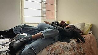 Two lesbians fuck in leather boots?