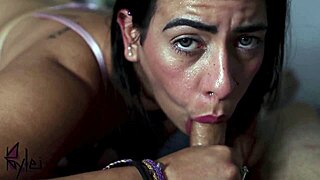 i look into your eyes as you give me all your load to swallow