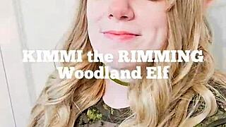 kimmi the rimming elf cleans asshole before swallowing cum load 😈