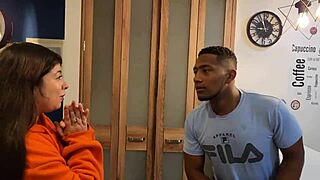 Did busty Jennie fuck the pizza guy in the kitchen?