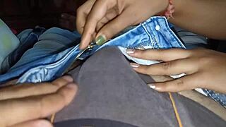 Crazy Indian daddy talks dirty while fucking chubby girl alone at home. Her huge tits bounce!