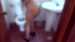 perverted stepmother, why are you pissing right in front of your stepson?