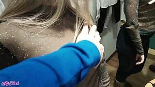 Completely Caught In The Dressing Room During A Blowjob - Letty Black