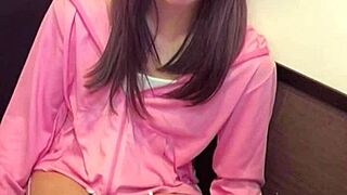 crossdressing ladyboy masturbates with drain net on crotch while streaming