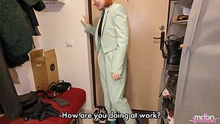 stepmother's massage turns into cumshot while she swears during fucking