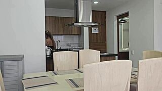 The horny blonde MILF sucks my cock because her husband owes three months rent.