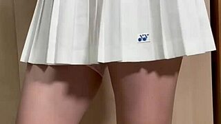 テニス部女子、恥ずかしい下着とアナルプラグ、乳首調教でやらされる バレー部女子は尻尾付きアナルプラグ