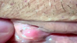 Amateur pink pussy explored 106 days after virginity loss in close-up masturbation
