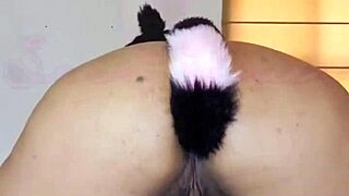 Young chubby amateur teen with big tits and ass rides in cowgirl POV masturbation