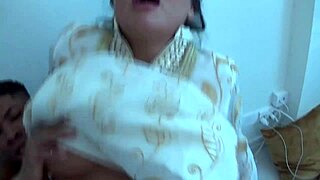 why is the arab husband watching his wife get fucked by that big black cock bull?