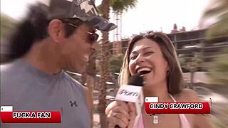 Can Busty Cindy Crawford Drain Joe's Massive Cock At The Convention?