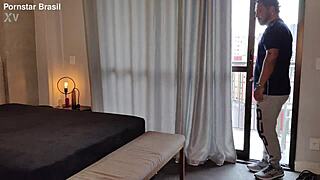 Brazilian huge cock cums