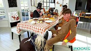 dirty family fuck before the holiday feast, mother-in-law and father-in-law getting wild