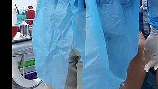 My dentist appointment ends with big cock in my mouth, riding and ass worshiping in hospital.