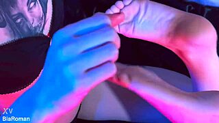 horny sluts have their feet tickled and sucked