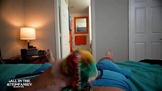 Stepmom on vacation wears bikini that makes me horny, so she helps me cum in scene 3 of aitsf240908