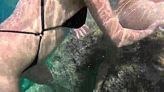 I enjoid underwater sex with hot milf, licking her wet pusy