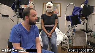 freshman taylor ortega gets mandatory hitachi orgasm from doctor tampa nurse shaved pussy gaping assfucking vibrator