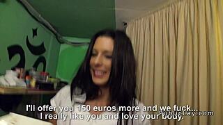 latina waitress gets banged hard in public bar from pov